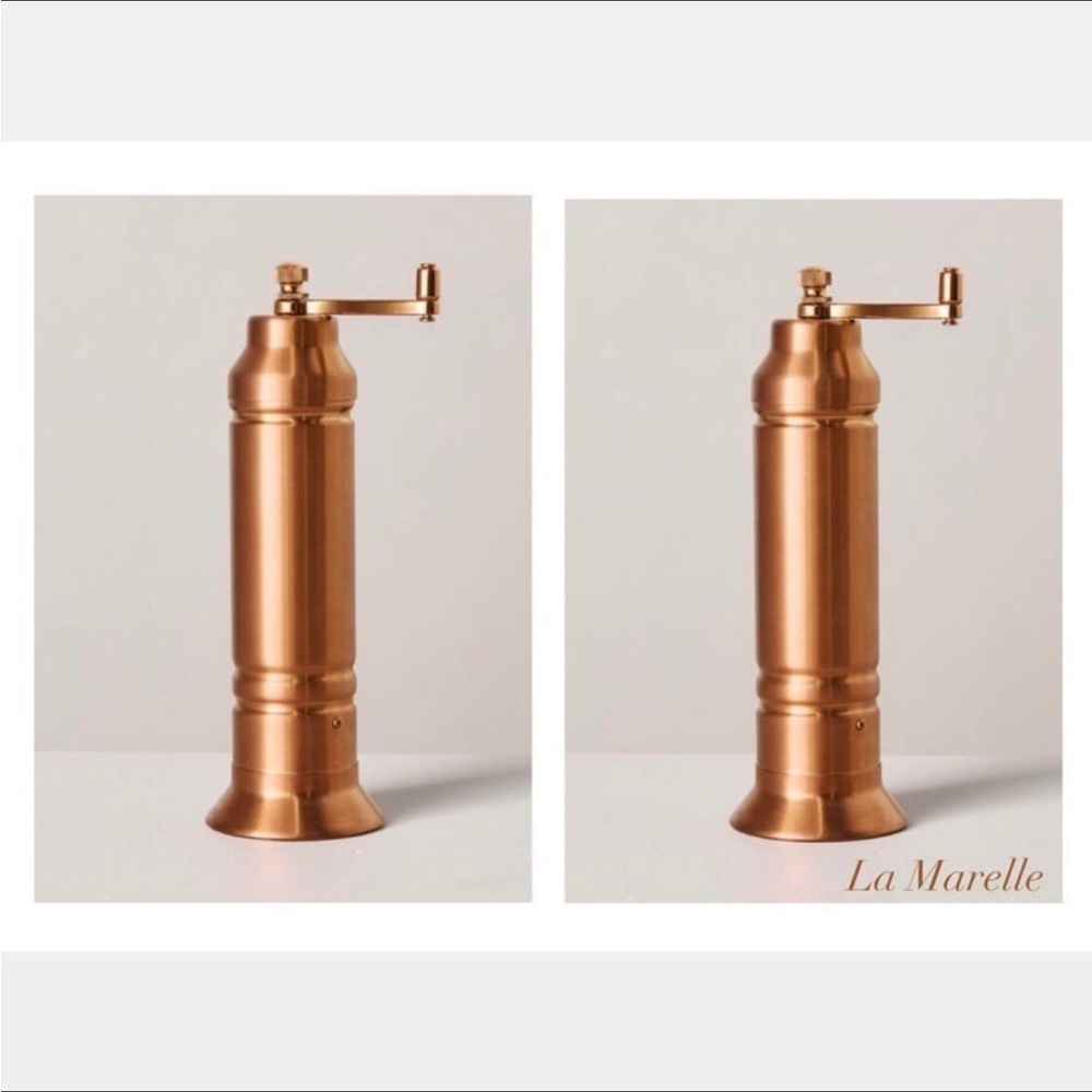2 | Tall Salt and Pepper Crank Grinder Copper Finish - Hearth & Hand Magnolia
